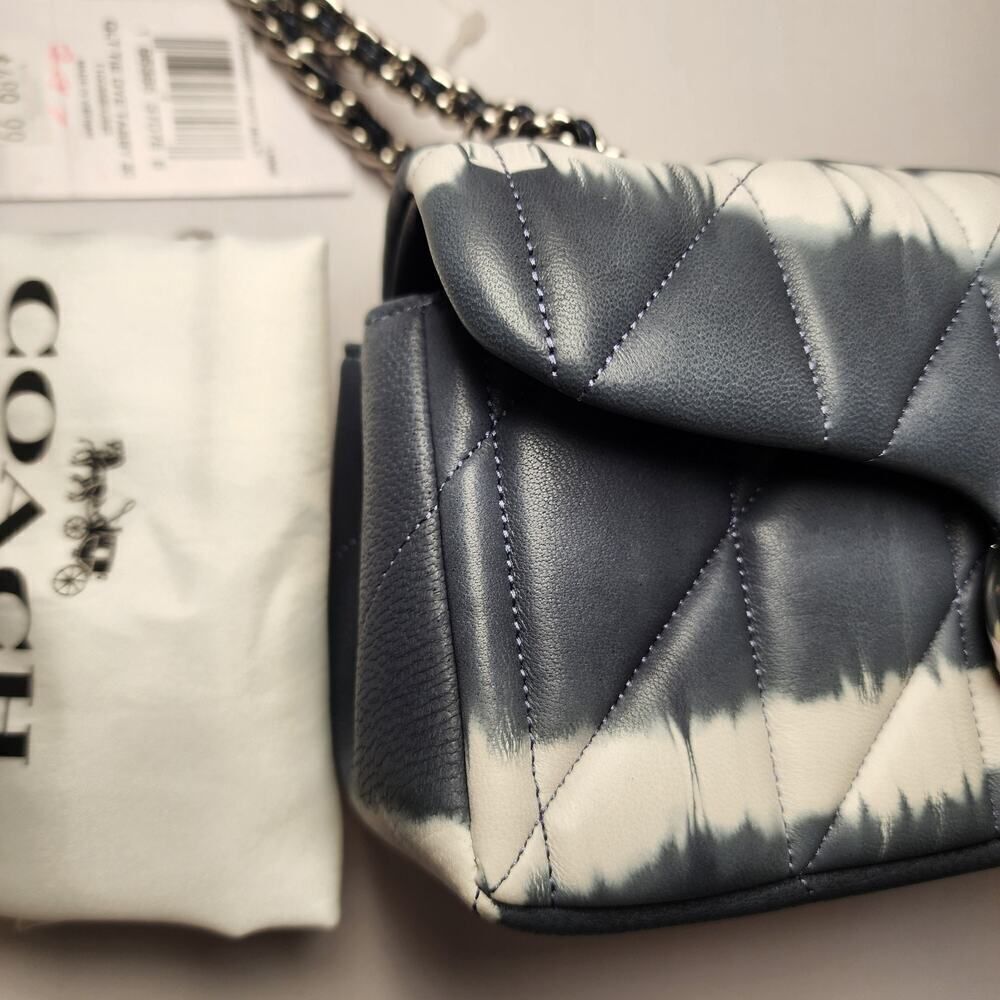 COACH CU080 Quilted Tabby Bag 20 Tie Dye Midnight Navy V2 - Picture 3 of 8